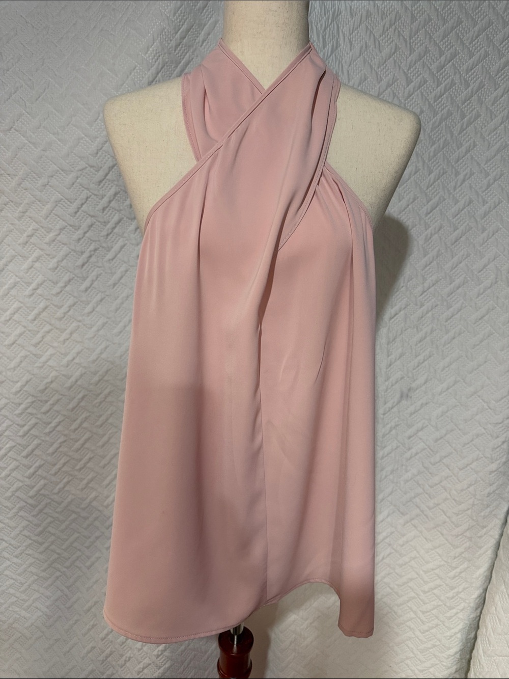 Elegant Pink Halter Neck Women's Top